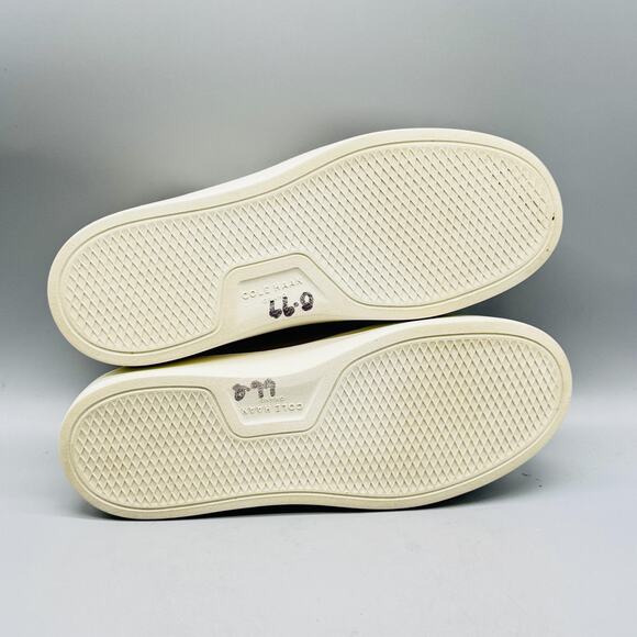 Cole Haan Shoes Womens 5 Ivory Leather Grandseries Snake Print Low Top Sneakers - Picture 9 of 12